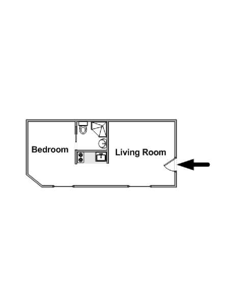 Paris Studio apartment - apartment layout  (PA-4615)
