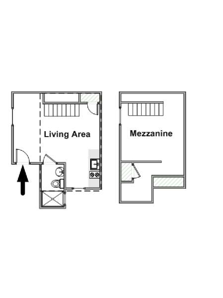 Paris Studio apartment - apartment layout  (PA-4616)