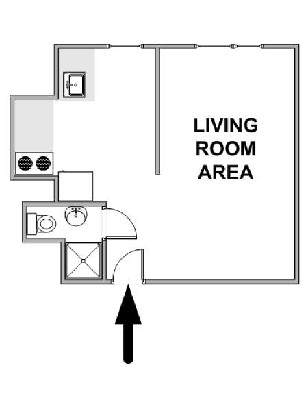 Paris Studio apartment - apartment layout  (PA-4840)