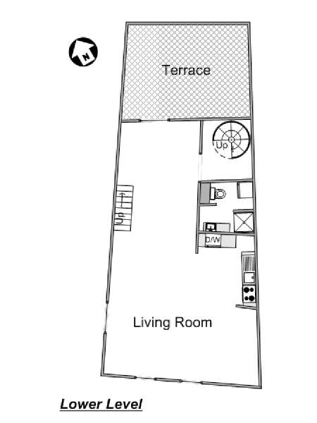 S&uuml;dfrankreich - Provence - 2 Zimmer - Loft - Duplex wohnungsvermietung - layout 1 (PR-1030)