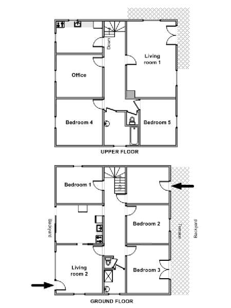 Sud della Francia - Provenza - 5 Camere da letto - Villa appartamento casa vacanze - piantina approssimativa dell' appartamento  (PR-1099)