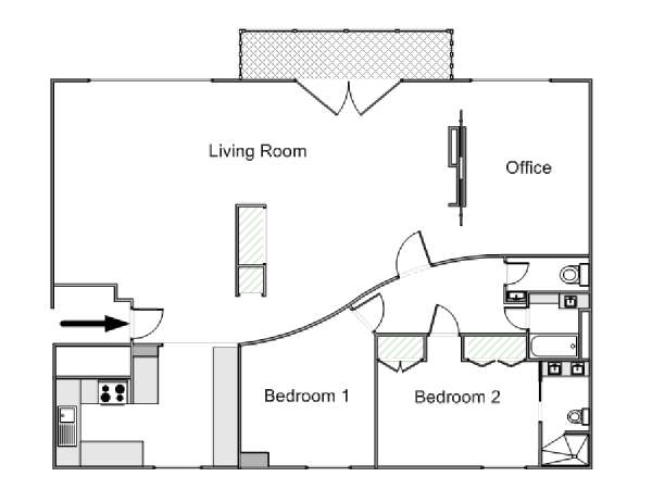 Sur de Francia - Costa Azul - 3 Dormitorios apartamento - esquema  (PR-1112)