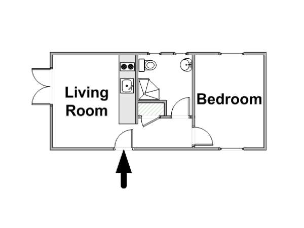 Sur de Francia - Costa Azul - 1 Dormitorio alojamiento - esquema  (PR-1162)