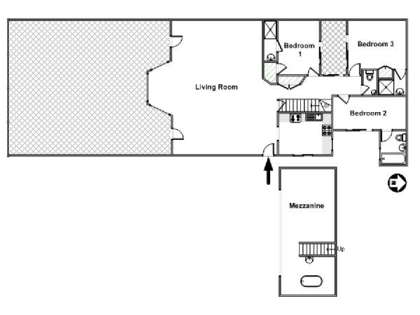 Sud de la France - Provence - T5 - Duplex - Villa logement location appartement - plan schématique  (PR-1165)
