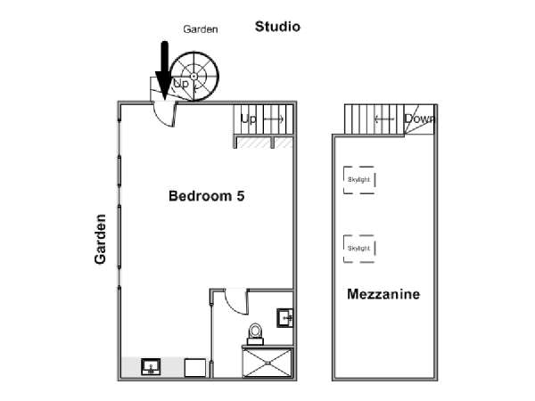 Sud della Francia - Provenza - 5 Camere da letto - Villa appartamento casa vacanze - piantina approssimativa dell' appartamento 2 (PR-1201)