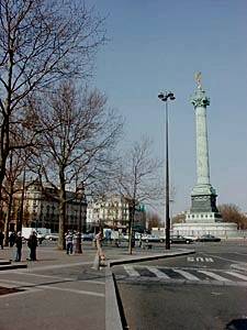 Tourisme et loisirs à Paris. Photo de la Colonne de Juillet, place de la Bastille.