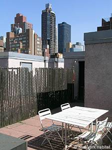 Location meublée à New York. Photo de la terrasse d'un appartement T2 dans l'Upper East Side.