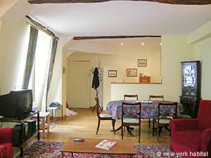 Location meublée à Paris. Photo d'un appartement T2 à la Sorbonne, Saint-Michel (PA-3236)