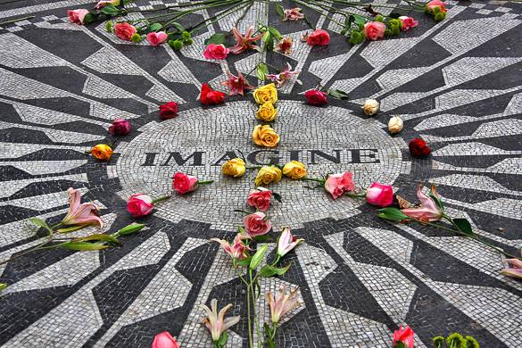 Photo du mémorial Strawberry Fields à Central Park