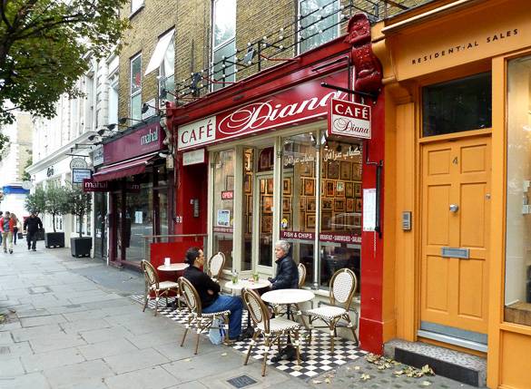 Photographie du Café Diana de Notting Hill