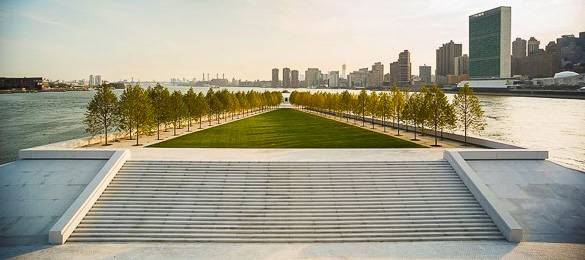 Photo du Franklin D. Roosevelt Four Freedoms Park à New York.