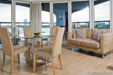 Photo d’un appartement lumineux à Canary Wharf, Londres