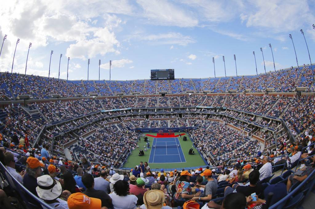 Une belle journée au stade Arthur-Ashe, où a lieu chaque année l’US Open.
