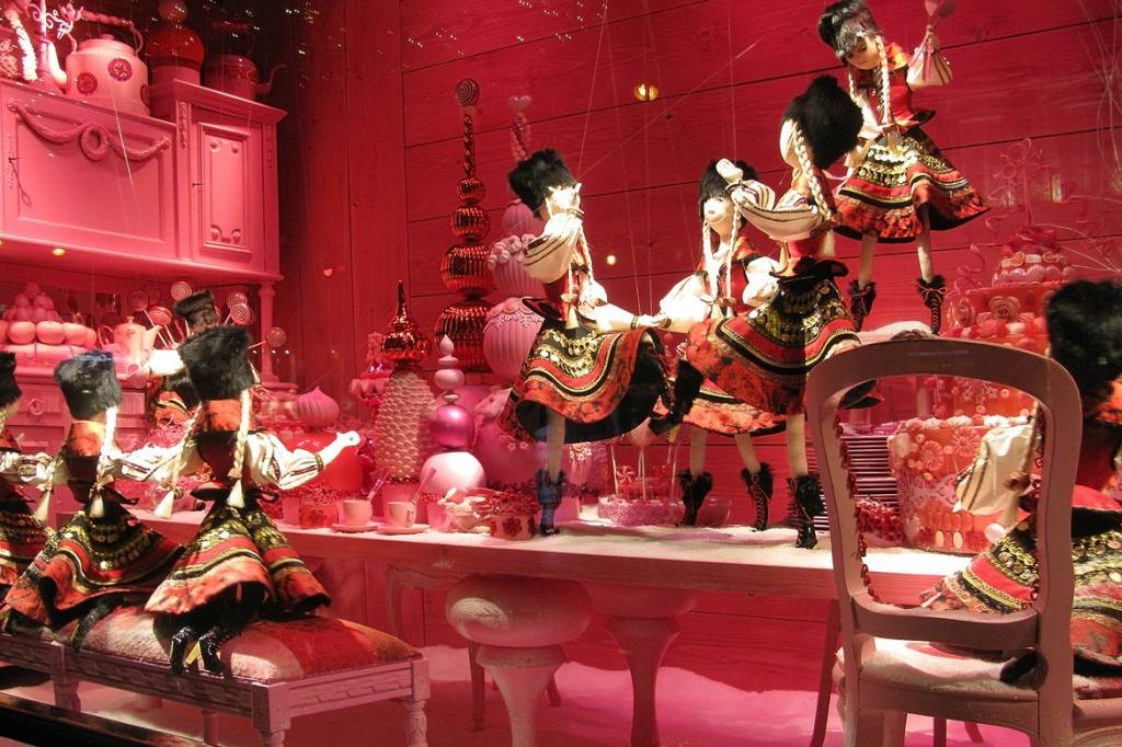 Photo d’une vitrine de Noël