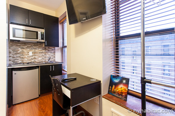 Photo du coin cuisine dans le studio T1 NY-14820 dans l’Upper West Side