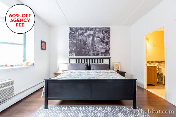 Photo du coin couchage de ce studio T1 en colocation NY-16737