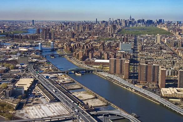 Photo aérienne de Central Park, Harlem et l’East River