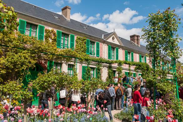 Photo des jardins de Giverny peints par Monet