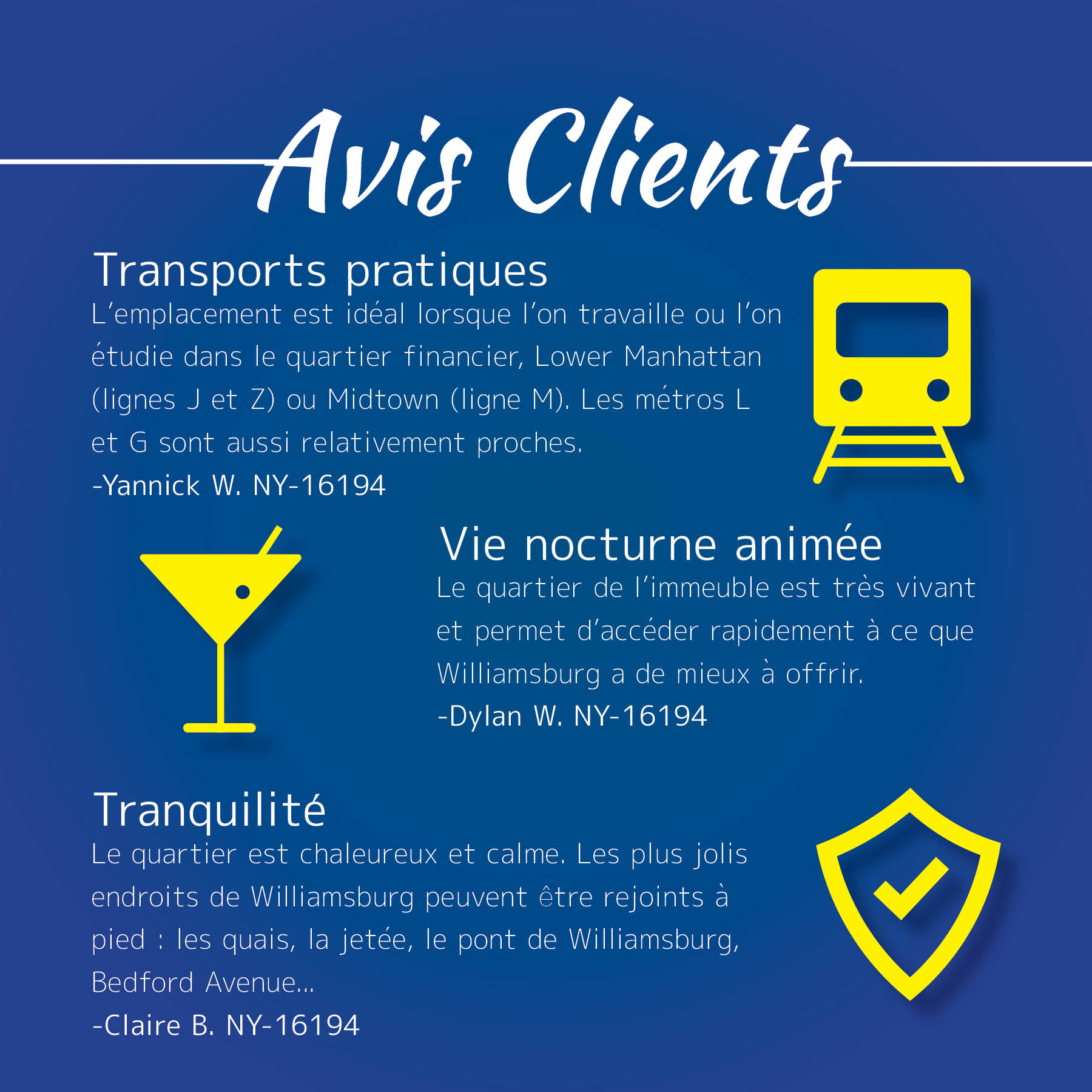 Graphique des avis clients de New York Habitat sur Williamsburg