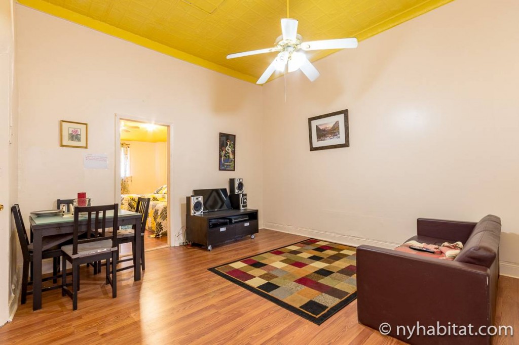 Photo du salon de l’appartement NY-16457, un T3 en colocation à Bed-Stuy