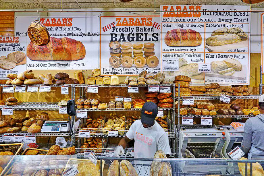 Photo du comptoir de la boulangerie Zabar's