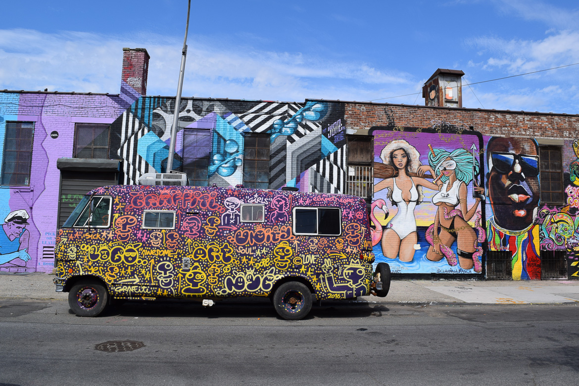 Photo d’une fresque murale dans le quartier de Bushwick