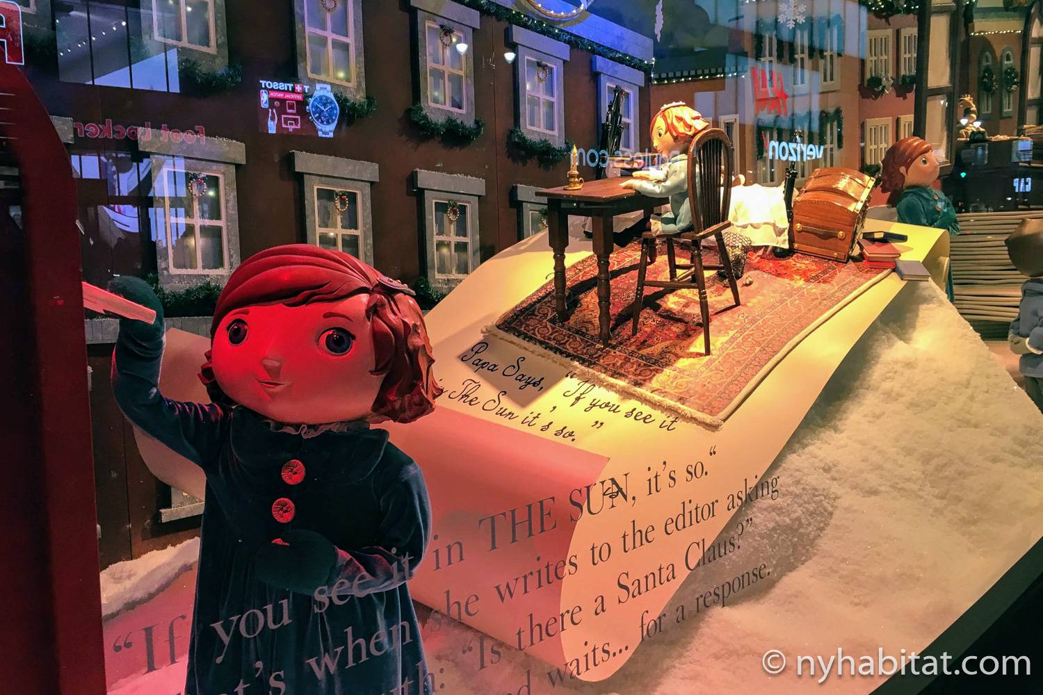 Photo de la vitrine de Macy’s sur le thème du film Miracle sur la 34ème rue.