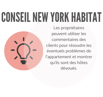 Infographie encourageant les propriétaires à utiliser les avis des clients pour montrer qu’ils sont à l’écoute.