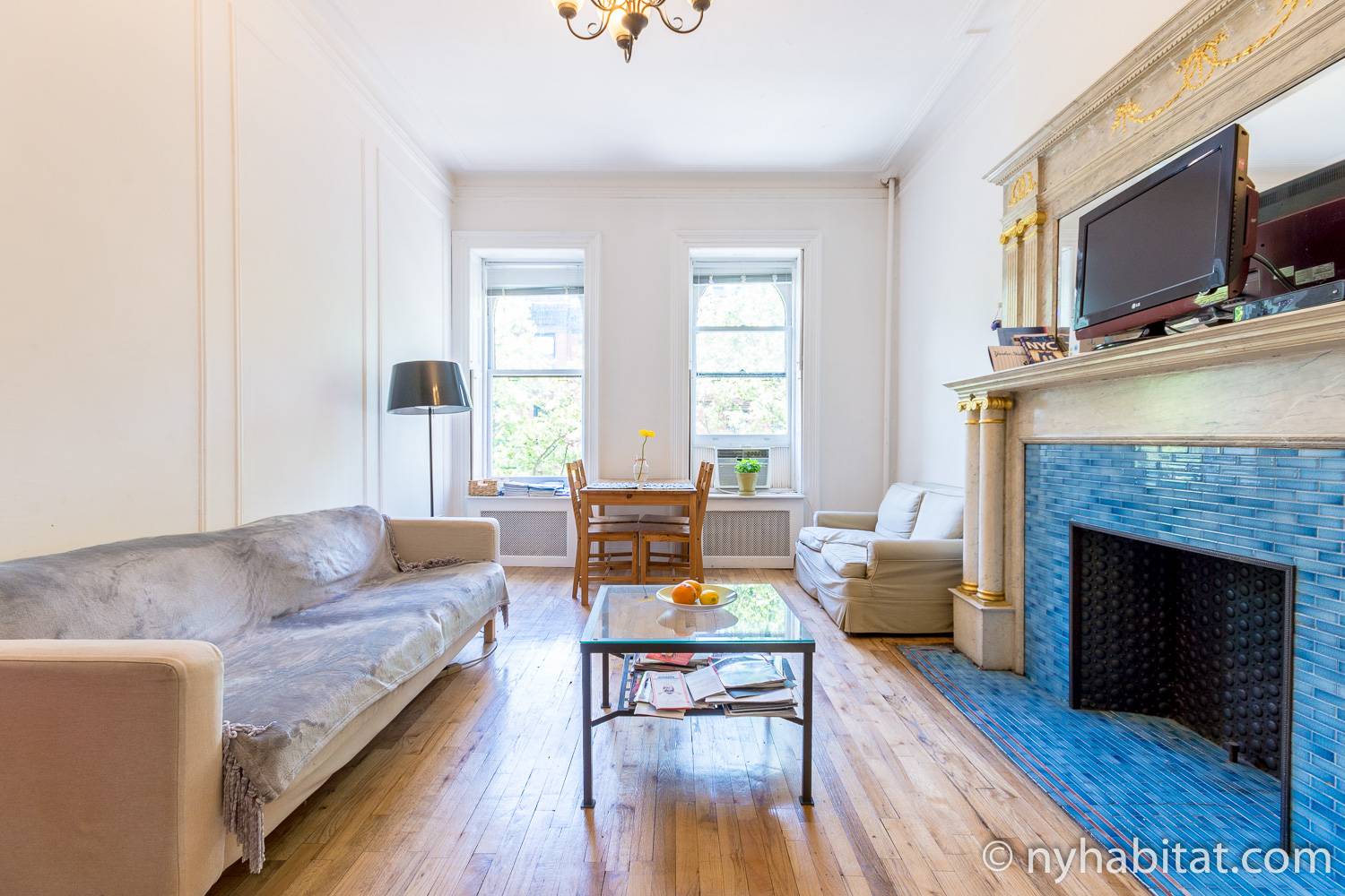 Image du salon de l’appartement meublé T2 dans l’Upper West Side à Manhattan NY-14557