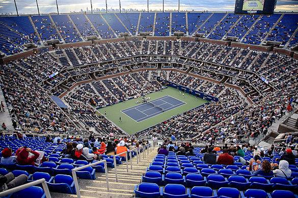 L’ Arthur Ashe Stadium nel Queens durante gli US Open