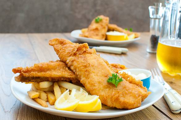 Immagine di un piatto di fish & chips a Londra