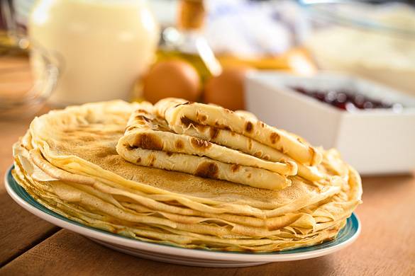 Immagine di un piatto di crepe fatte in casa