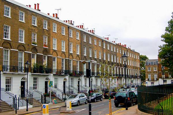 Foto di Claremont Square a Londra, ovvero Grimmauld Place nei film Harry Potter