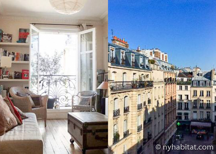 Immagine di appartamenti di Parigi dall´esterno e dell´interno di questo appartamento con tre camere da letto PA-4080