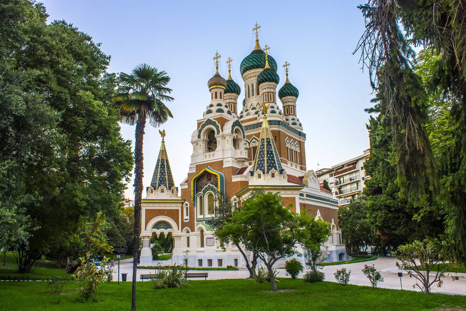 Immagine della cattedrale russa ortodossa di San Nicola a Nizza.