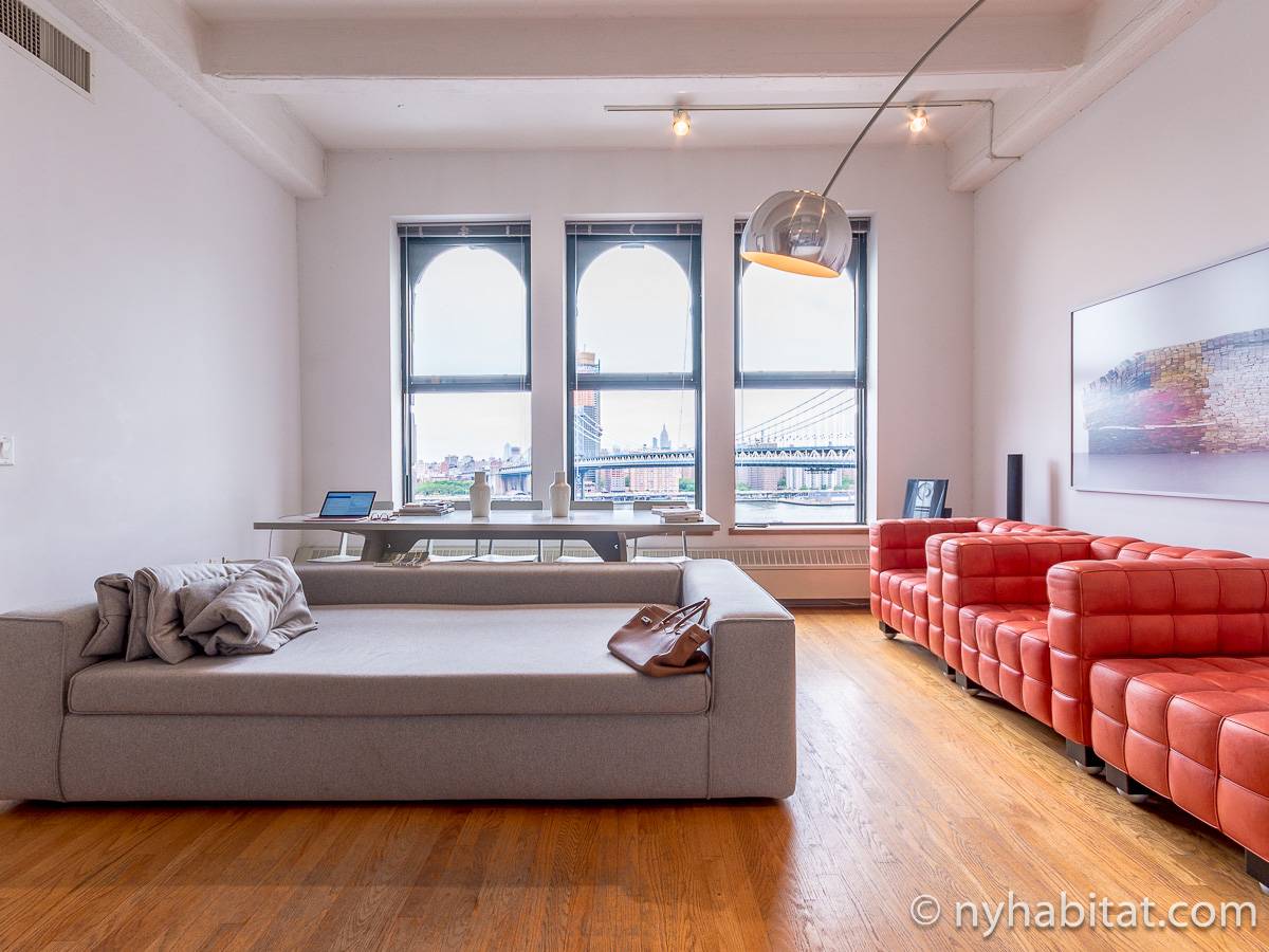 New York Apartment Alcove Studio Loft Apartment Rental in Dumbo (NY14834)