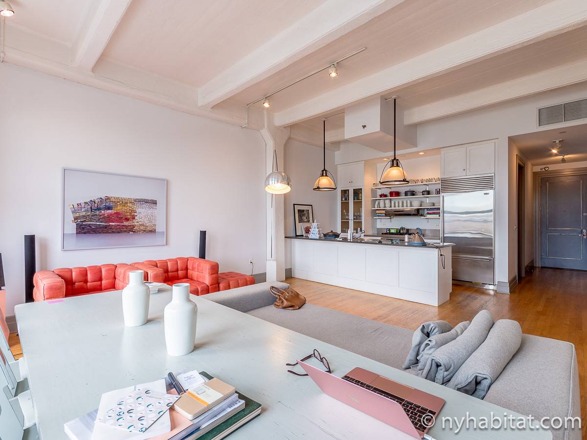 New York Apartment Alcove Studio Loft Apartment Rental in Dumbo (NY14834)