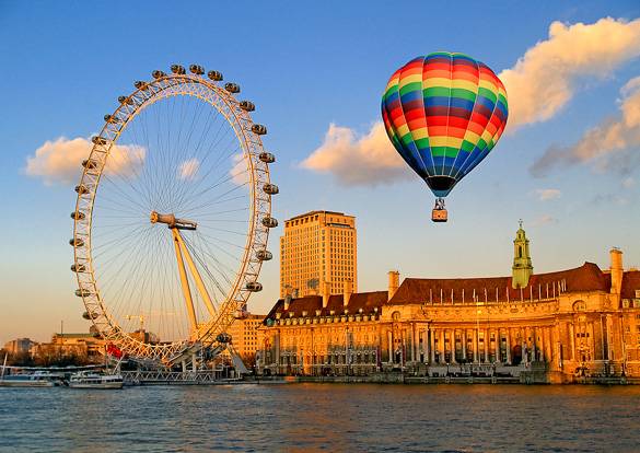 Foto del London Eye y el Acuario de Londres