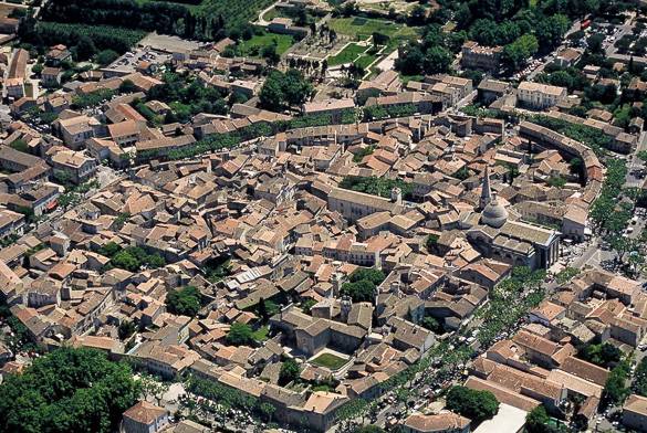 Panorama de Saint-Rémy-de-Provence en el sur de Francia