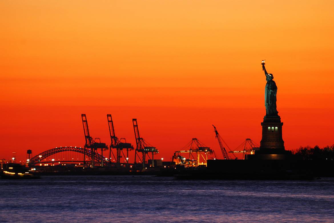 Atardecer del Ferry de Staten Island