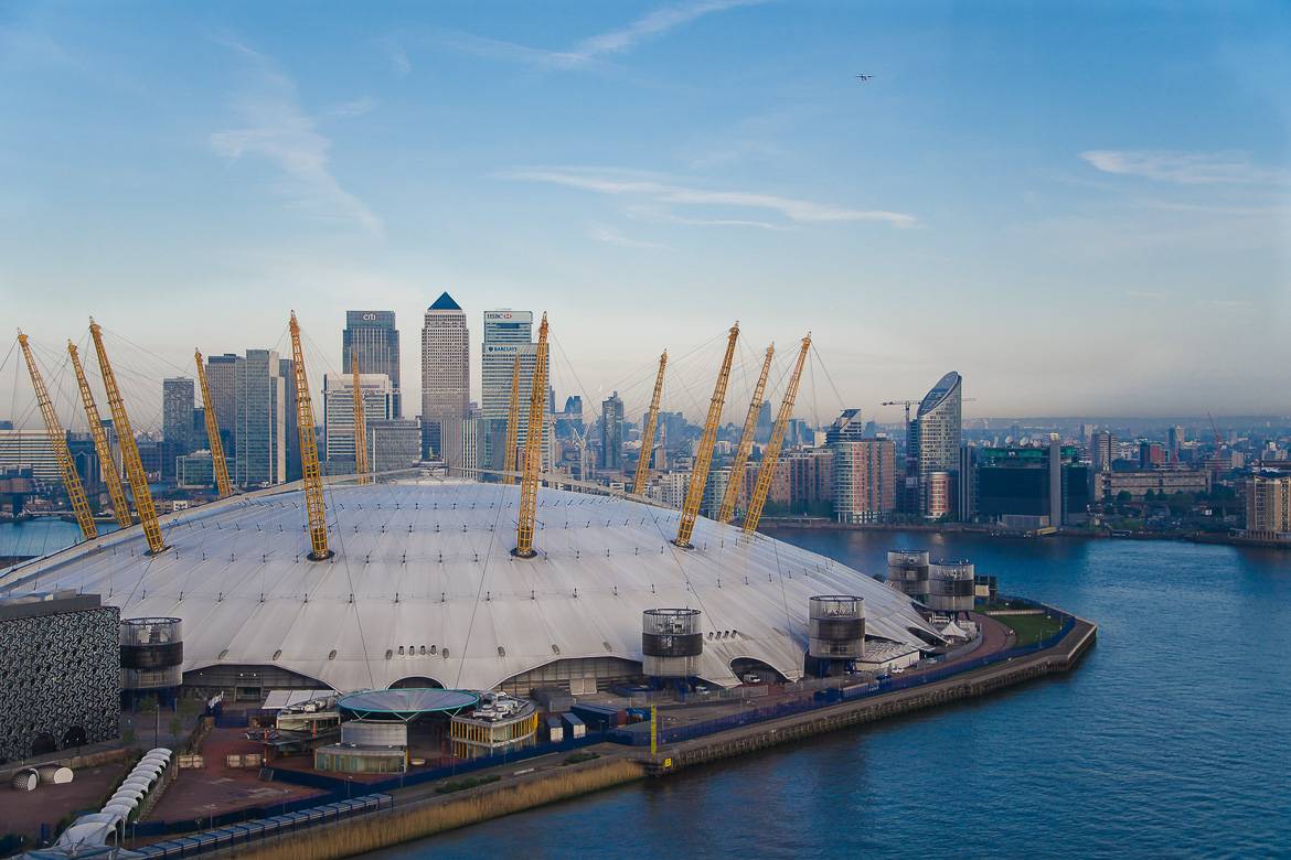 El O2 desde arriba en Londres