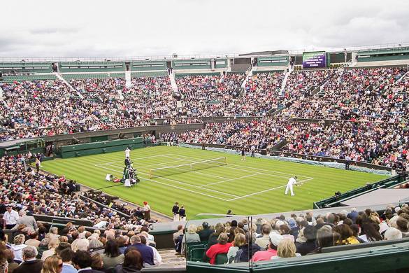 Fotografía del público disfrutando de un partido de tenis en Wimbledon