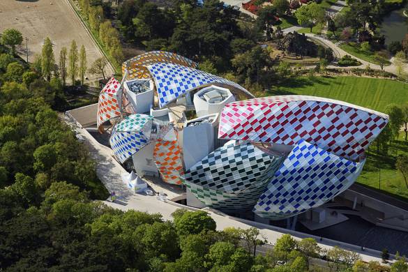 Fotografía del edificio de la Fundación Louis Vuitton