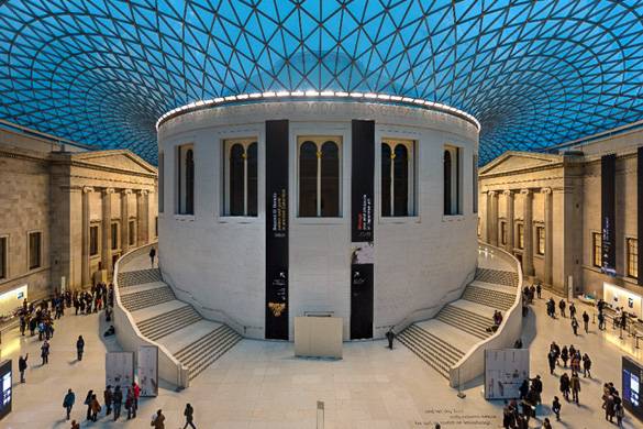 Imagen del vestíbulo del Museo Británico