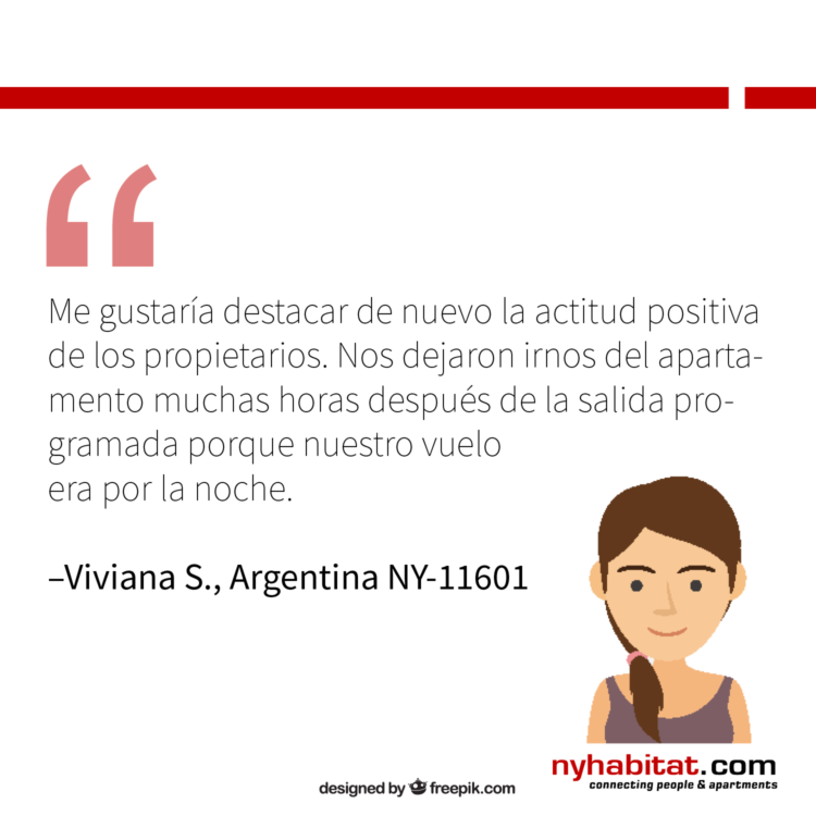Infografía de New York Habitat con comentarios de inquilinos de apartamentos anteriores que describen los beneficios de ponerse en contacto con el anfitrión de apartamento.