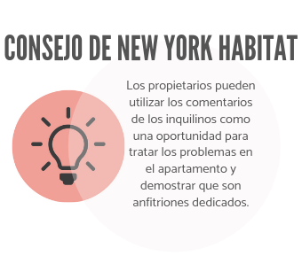 La infografía de New York Habitat anima a los propietarios a utilizar las críticas como una oportunidad para demostrar que se preocupan.